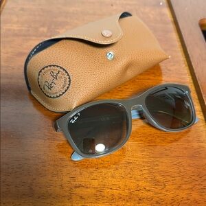 Ray-Ban Gray Sunglasses with Brown Case